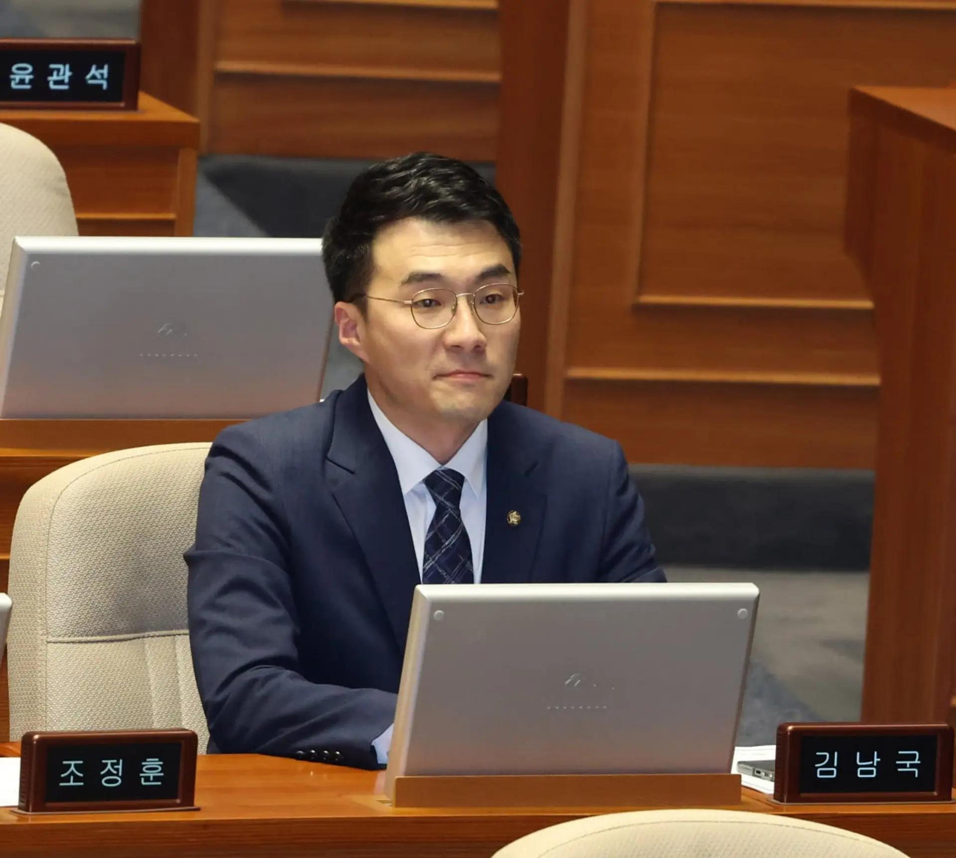 金·南·古克(Kim Nam-Guk)参加了国民议会的全体会议。照片= Hankyung,Kim Byung-neon